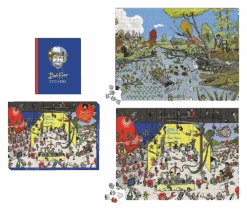 Bob Ross: Seek-And-Find Puzzle: 2-In-1 Double-Sided + 1,000 Pieces! (Hardcover)