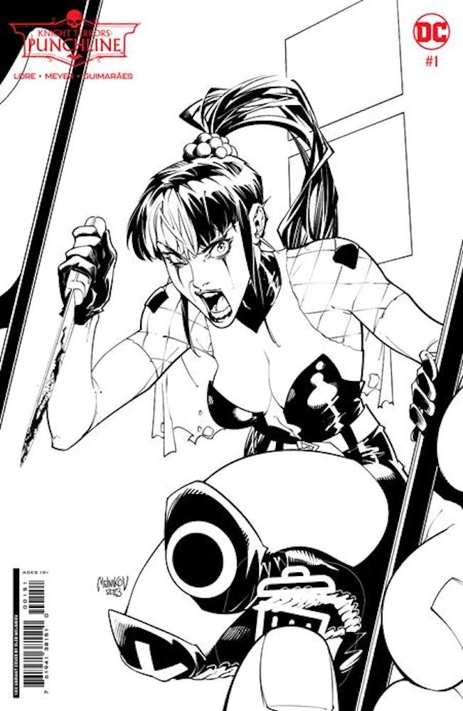 Knight Terrors: Punchline #1 (Cover F Gleb Melnikov Black & White Card Stock Variant)