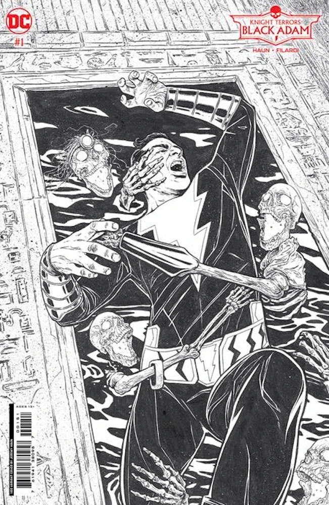 Knight Terrors: Black Adam #1 (Cover F Jeremy Haun Black & White Card Stock Variant)
